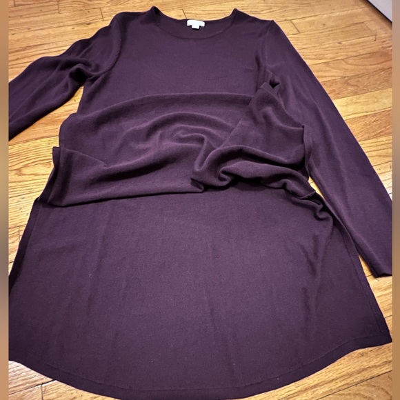 J. Jill Wool Blend Aubergine Grace Sweater Tunic Mini Dress Size Small - Picture 9 of 13